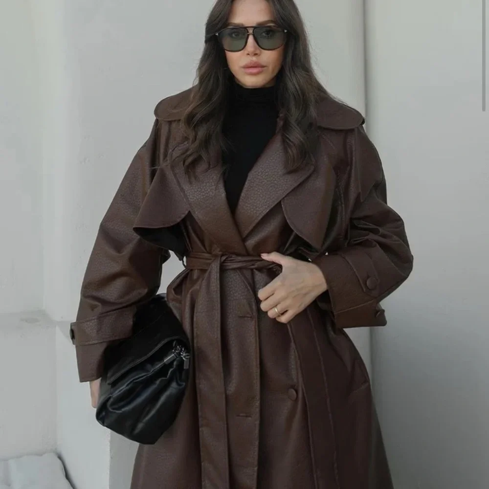 Chocolate Brown Trench Coat - Picture 14 of 16
